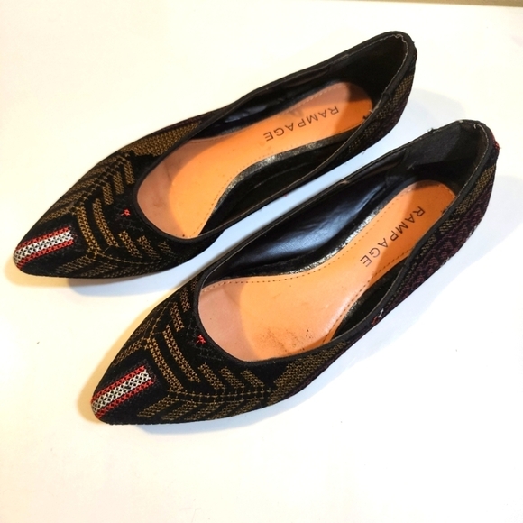 RAMPAGE Caela  women's pointed toe multicolor flat shoes size 8M - Picture 1 of 12